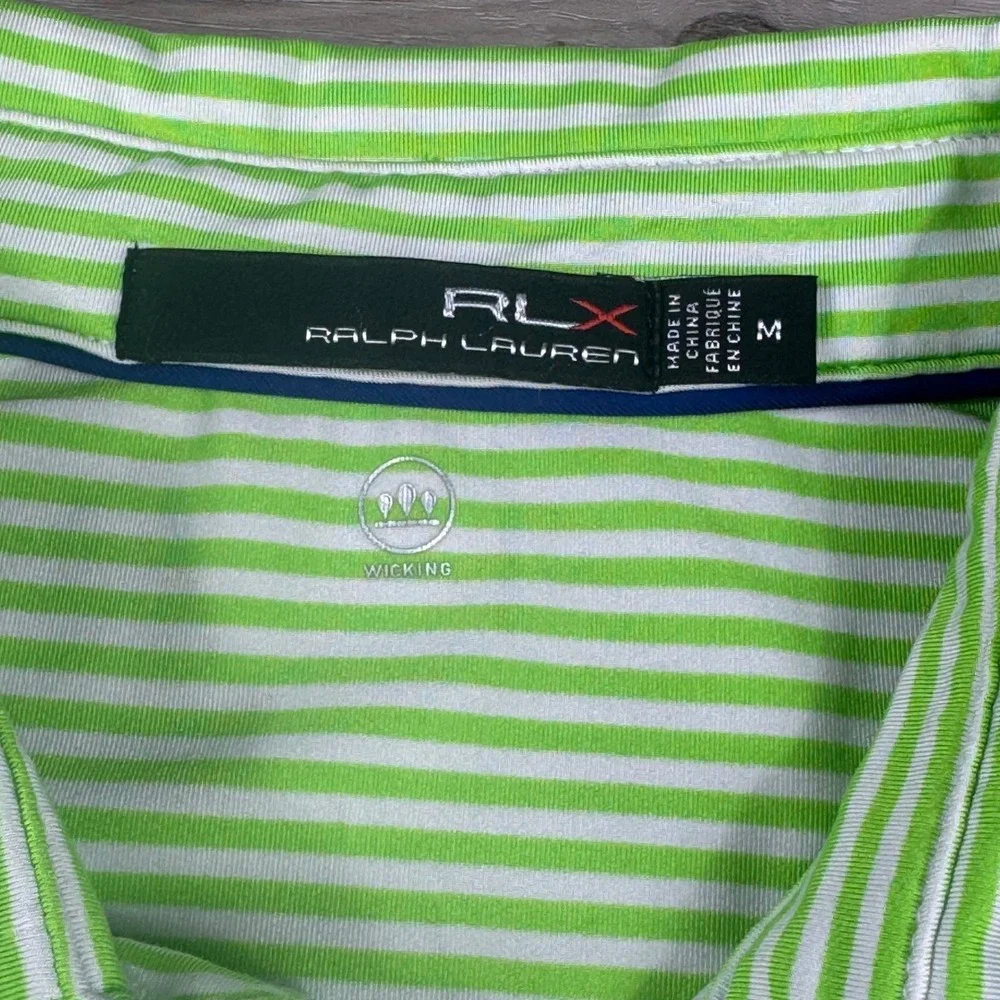 RLX Ralph Lauren Golf Polo Shirt Mens medium green Golfcore, athleisure,‎ preppy